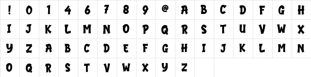 Aftershocks Demo  glyph index