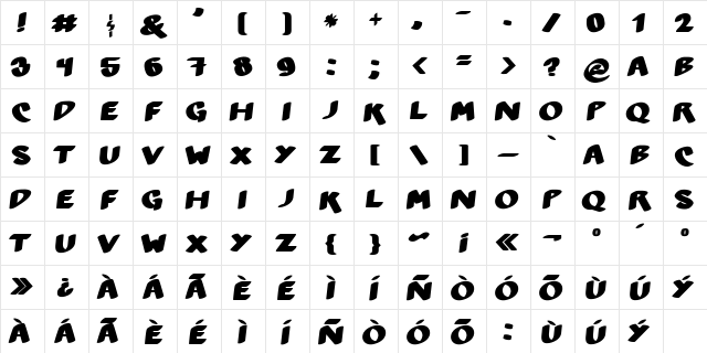 Hetilica Bold  glyph index