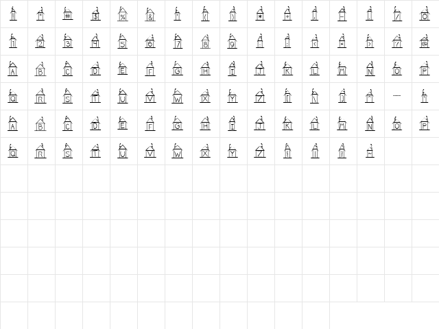 LD Neighborhood Regular  glyph index