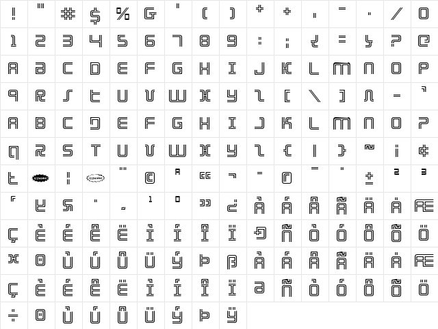 Election Day Regular  glyph index