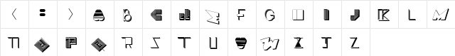 BOSS M B  glyph index