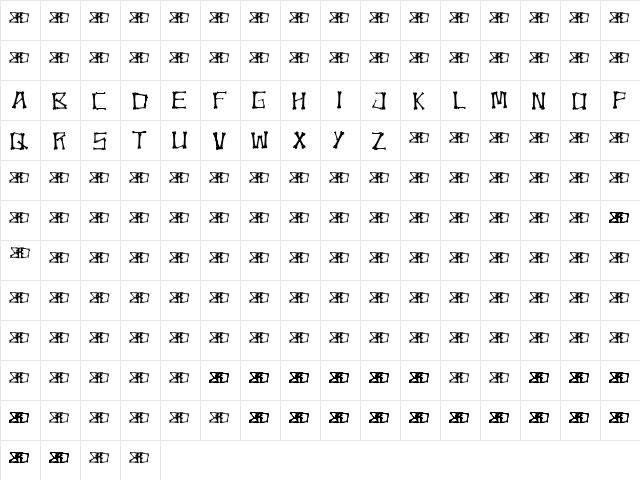 Bonez Demo Bonez Demo  glyph index