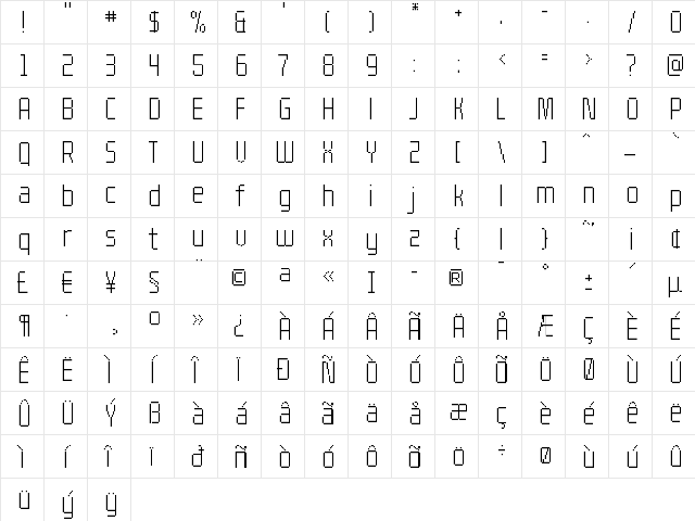 Proce55ing Regular  glyph index