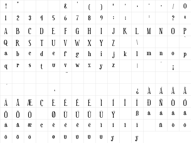 Euphorigenic Regular  glyph index
