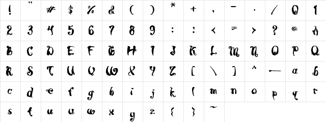 2Peas Bling Regular  glyph index