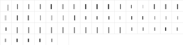 UpcEP36xTt Normal  glyph index