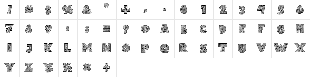 Matsuri Regular  glyph index