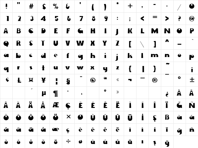 00488 Regular  glyph index