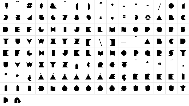 2 Picasso DNA Regular  glyph index