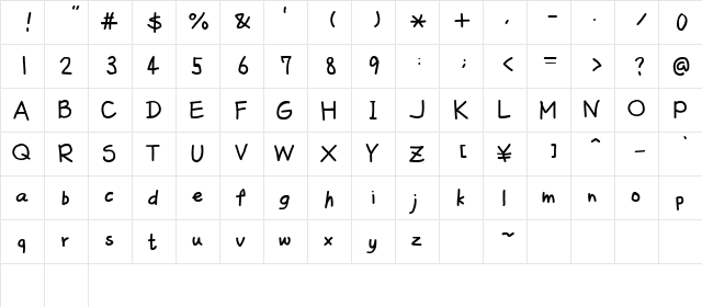 mouw 1.1  glyph index