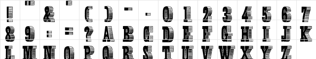 Alexandre Regular  glyph index