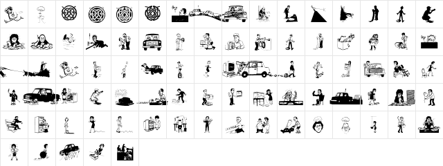AllThatStress Regular  glyph index