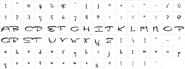CK Retrospect Regular  glyph index