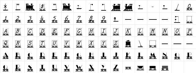 LetterTrain Italic  glyph index