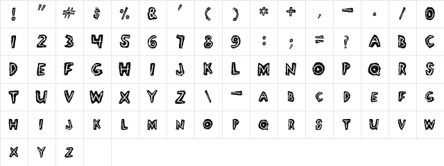 TribalLion Regular  glyph index