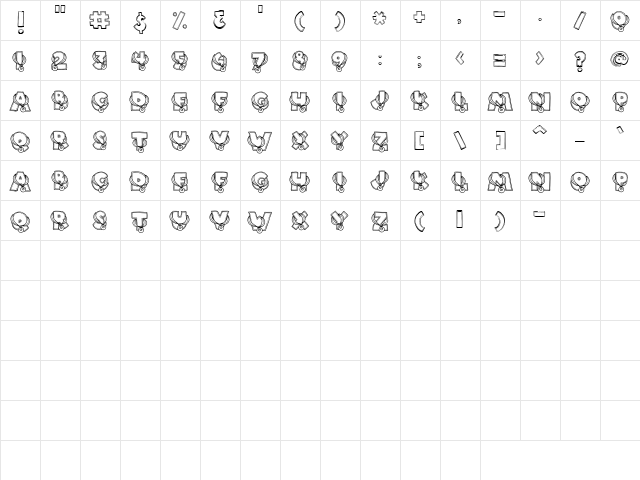 LD Medals Regular  glyph index