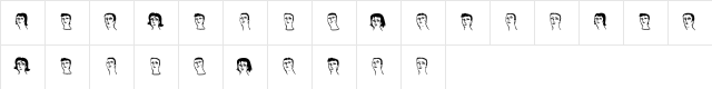 Womanhood Regular  glyph index