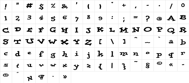 DoloresCyr Black Bold  glyph index