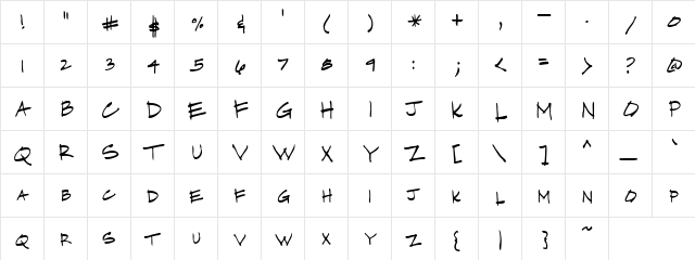 CK Architect Regular  glyph index