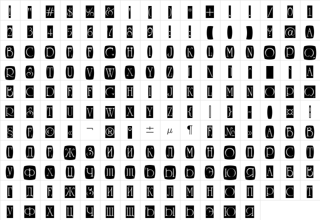 a_RomanusTtlCmD2Cb Regular  glyph index