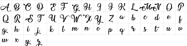 Mechanic of the Heart Regular  glyph index