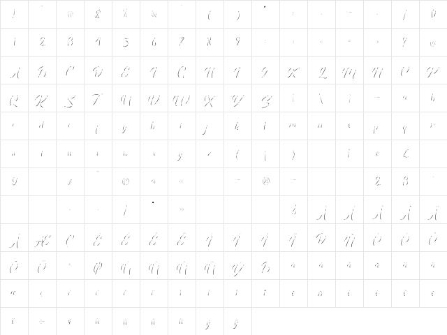 Guttawa-Highlight Highlight  glyph index