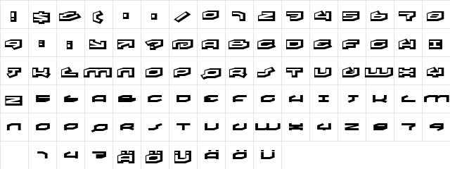 treat Regular  glyph index