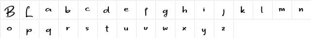 Bigger Love DEMO Regular  glyph index