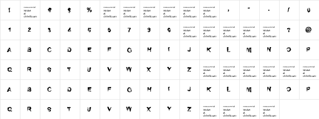 Self Righteousness Regular  glyph index