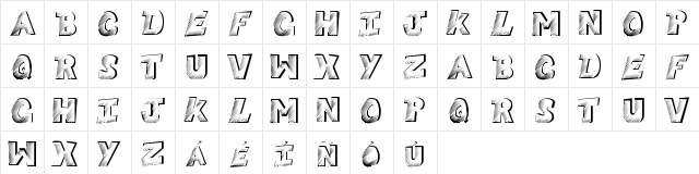 SketchyComic Regular  glyph index