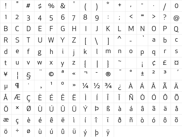 Apex New Book  glyph index