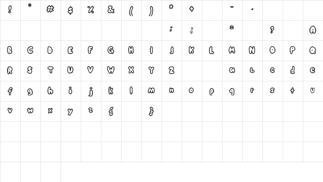 CK_FATFONTB Medium  glyph index