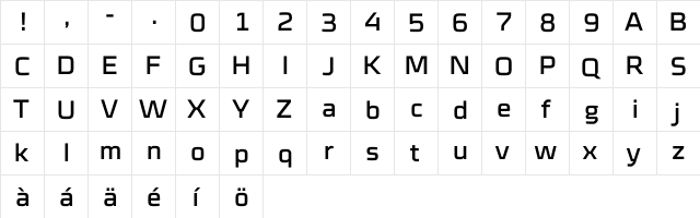 Cube Regular  glyph index