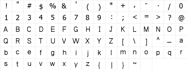 Hanuman Regular  glyph index
