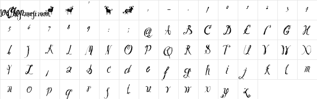 Moeflon Italic  glyph index
