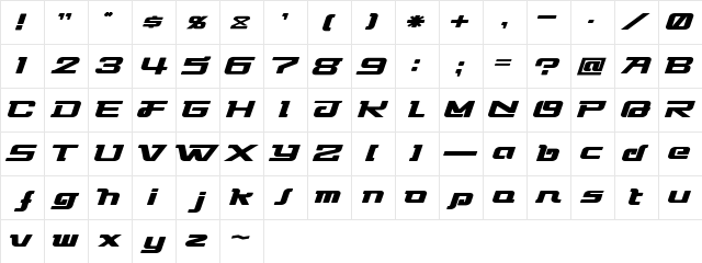40Liter Medium  glyph index