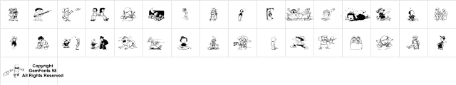 KiddieClip 2 Regular  glyph index