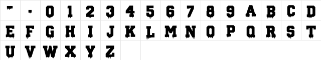 Gun School Regular  glyph index