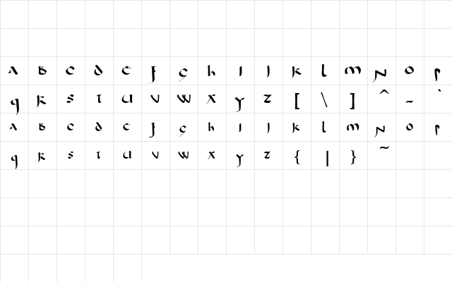 Corbei Uncial Regular  glyph index