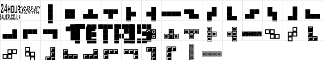Tetris Blocks Regular  glyph index