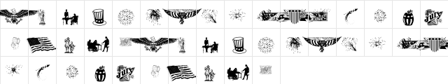 KR Celebrate 2002 Regular  glyph index