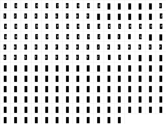 WhitneyIndexBlack Medium  glyph index