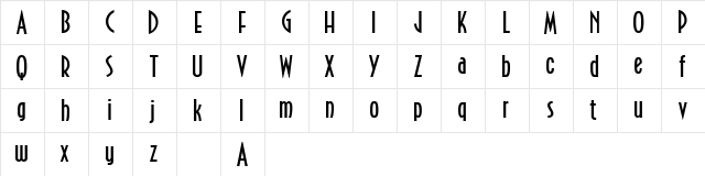 Lifestyle Condensed  glyph index