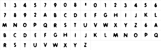 Sludge Bucket Regular  glyph index