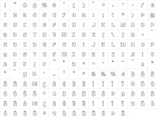 Legio Sabina Outline Outline  glyph index