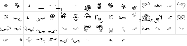 Savoy Frame Regular  glyph index