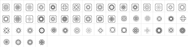 Symmetric Things Normal  glyph index