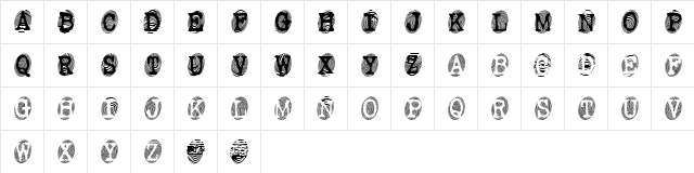 Powderfinger Regular  glyph index