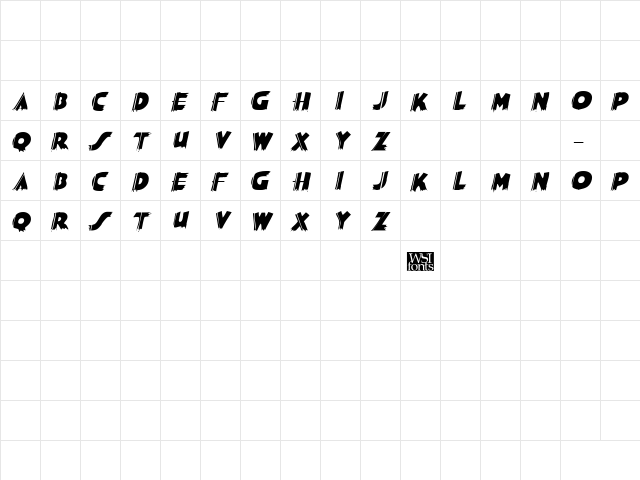 SashDisplayCaps Italic  glyph index