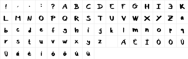 Dobson Regular  glyph index